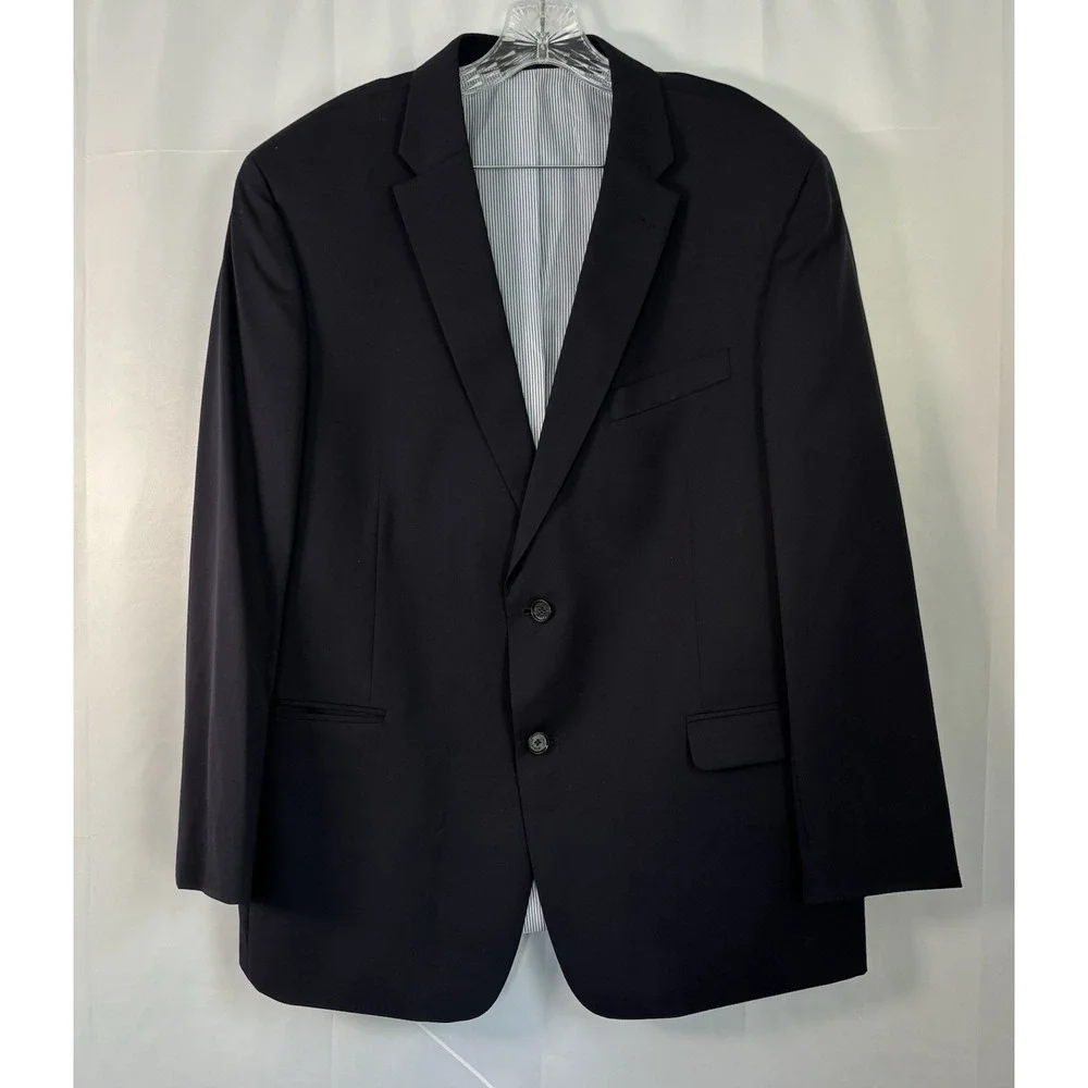 Tommy Hilfiger Men's 44R Navy Wool Blend Blazer Sport‎ Coat 2-Button Jacket